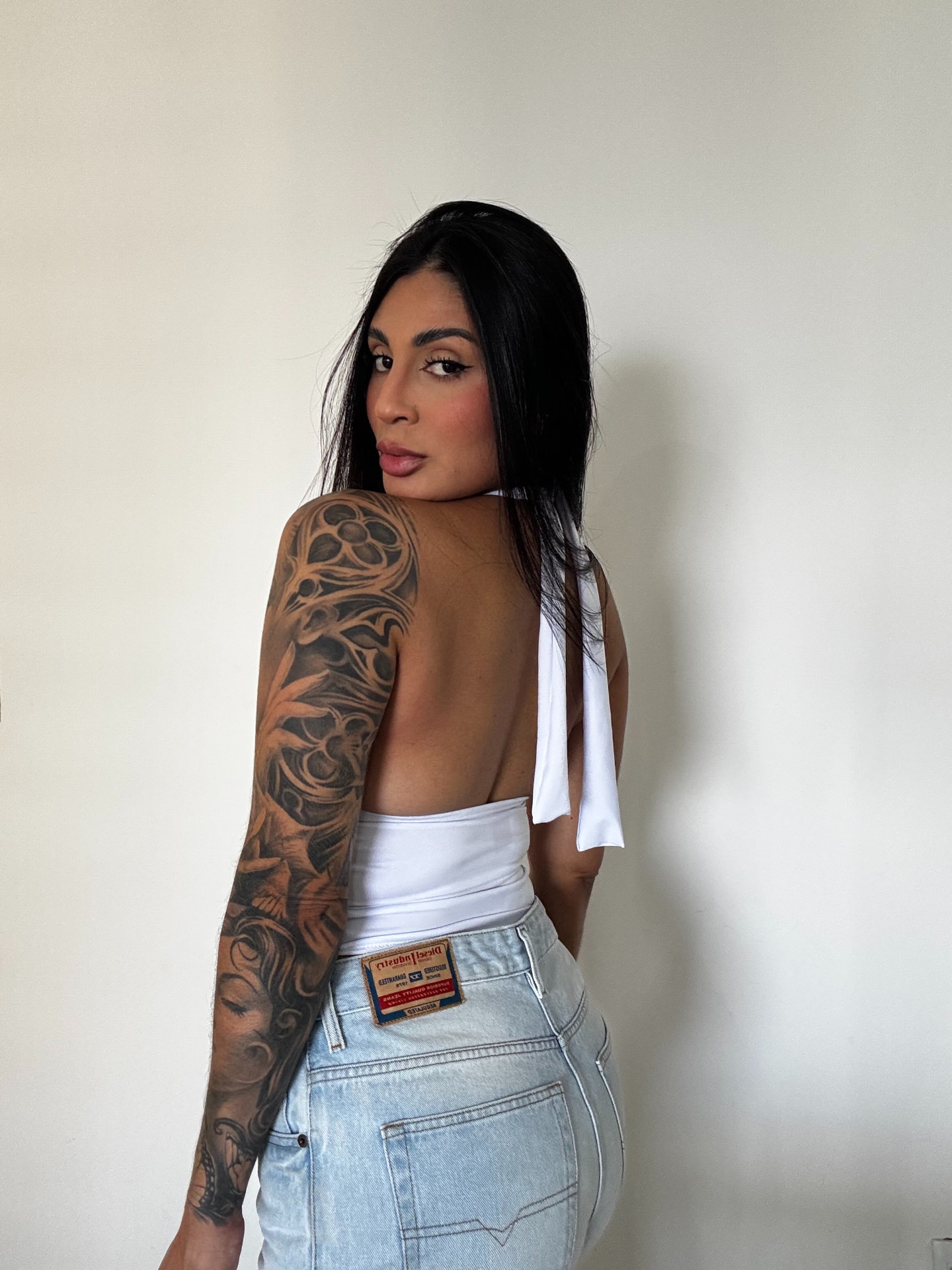 Top Frente Única Branco — Costas